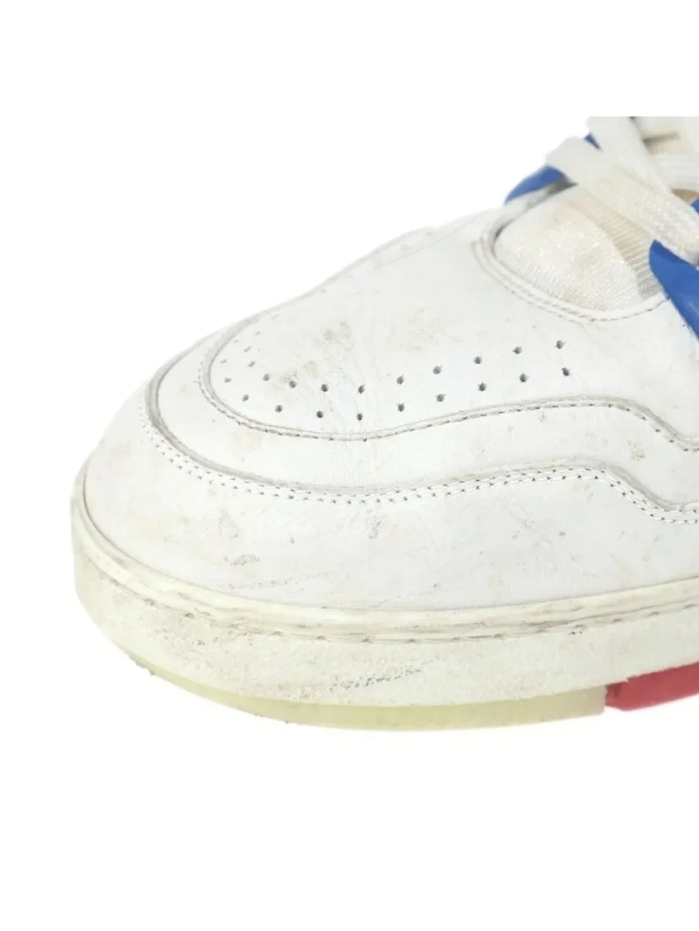 Louis Vuitton Line Lace Up Low Cut Sneakers White Blue - Picture 6 of 6